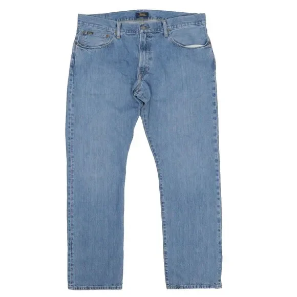 Polo Ralph Lauren Mens Hampton Relaxed Straight Blue Jeans 36x32 (Fit 36x31) - Picture 1 of 11